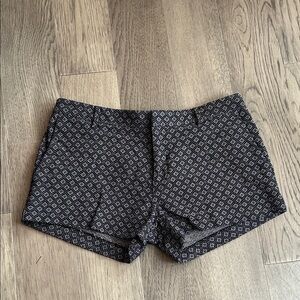 Women's Black Patterned Shorts